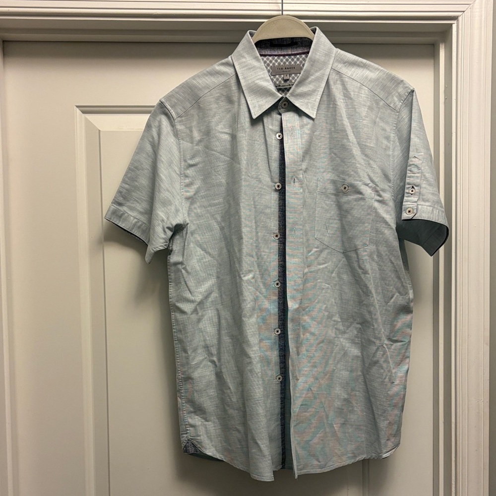 Ted Baker Light Gray Casual Button Down Shirt